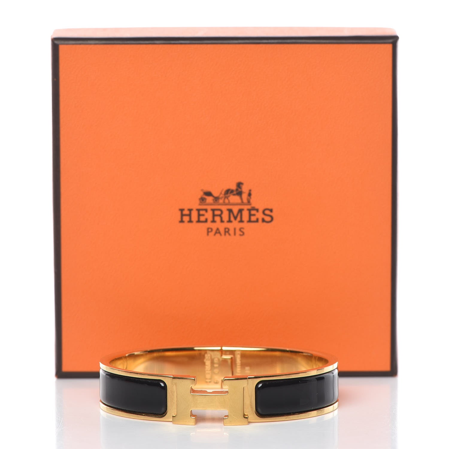 Hermes Enamel Narrow Clic Clac H Bracelet PM Black 5 of 5