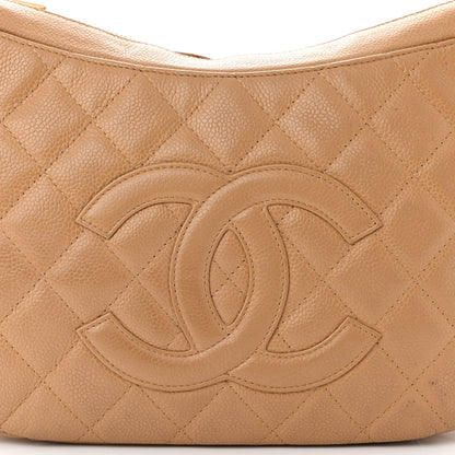 Chanel Caviar Quilted Timeless CC Shoulder Bag Beige 8 of 13