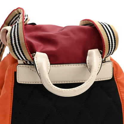 Burberry Nylon Medium Colorblock Rucksack Backpack Orange Red Parade 16 of 16