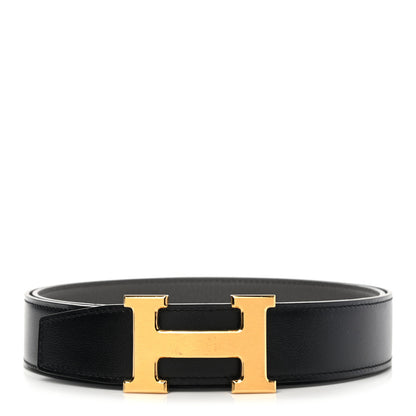 Hermes Box Togo 32mm H Belt 95 Black Etain 1 of 6