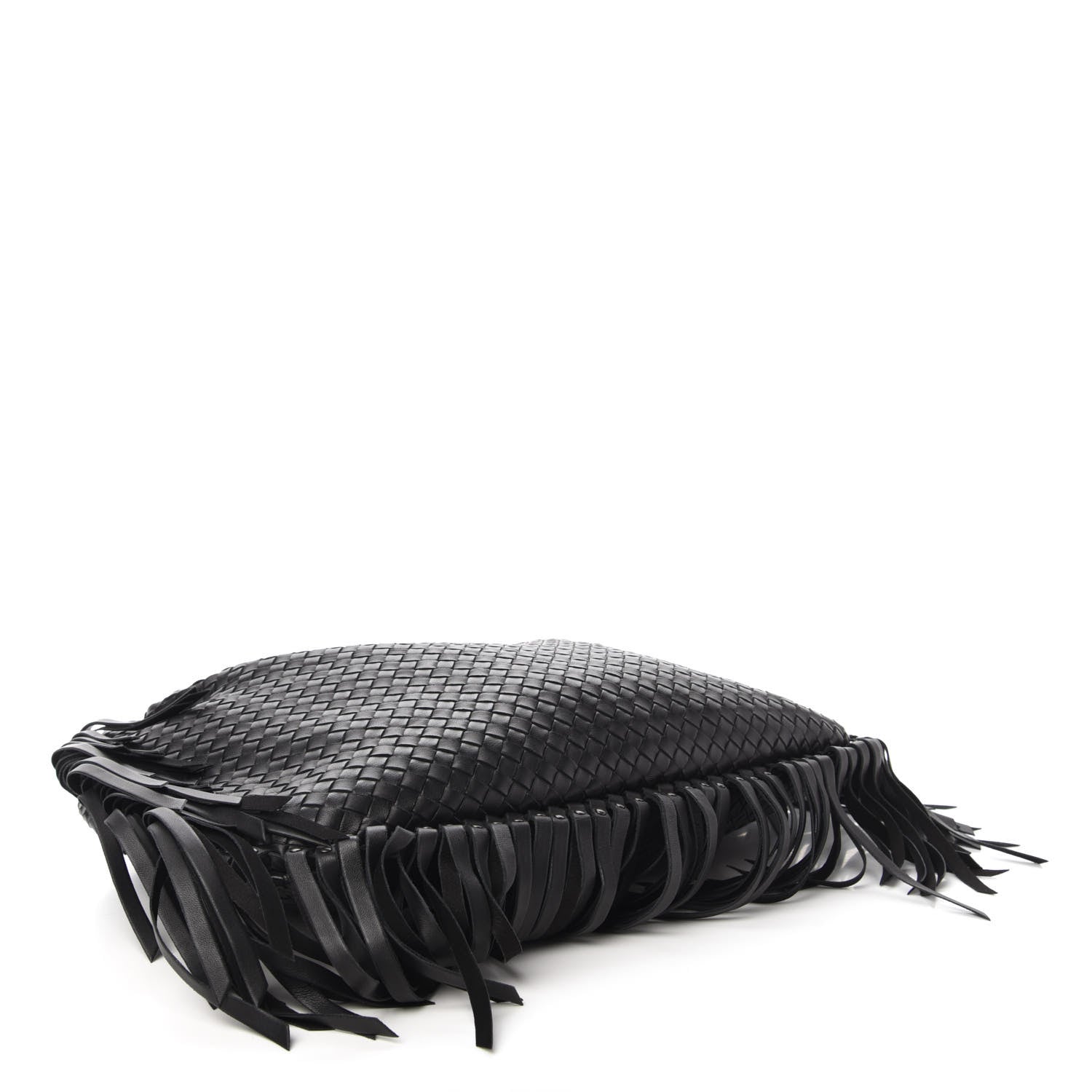 Bottega Veneta Nappa Intrecciato Veneta Large Fringed Hobo Black 4 of 9