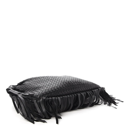 Bottega Veneta Nappa Intrecciato Veneta Large Fringed Hobo Black 4 of 9