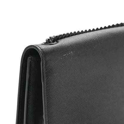 Saint Laurent Grain De Poudre Small Monogram Kate Satchel Black 15 of 15