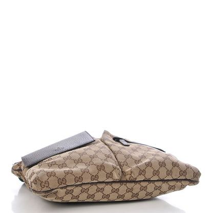Gucci Monogram Web Medium Double Pocket Messenger Bag Dark Brown 4 of 10