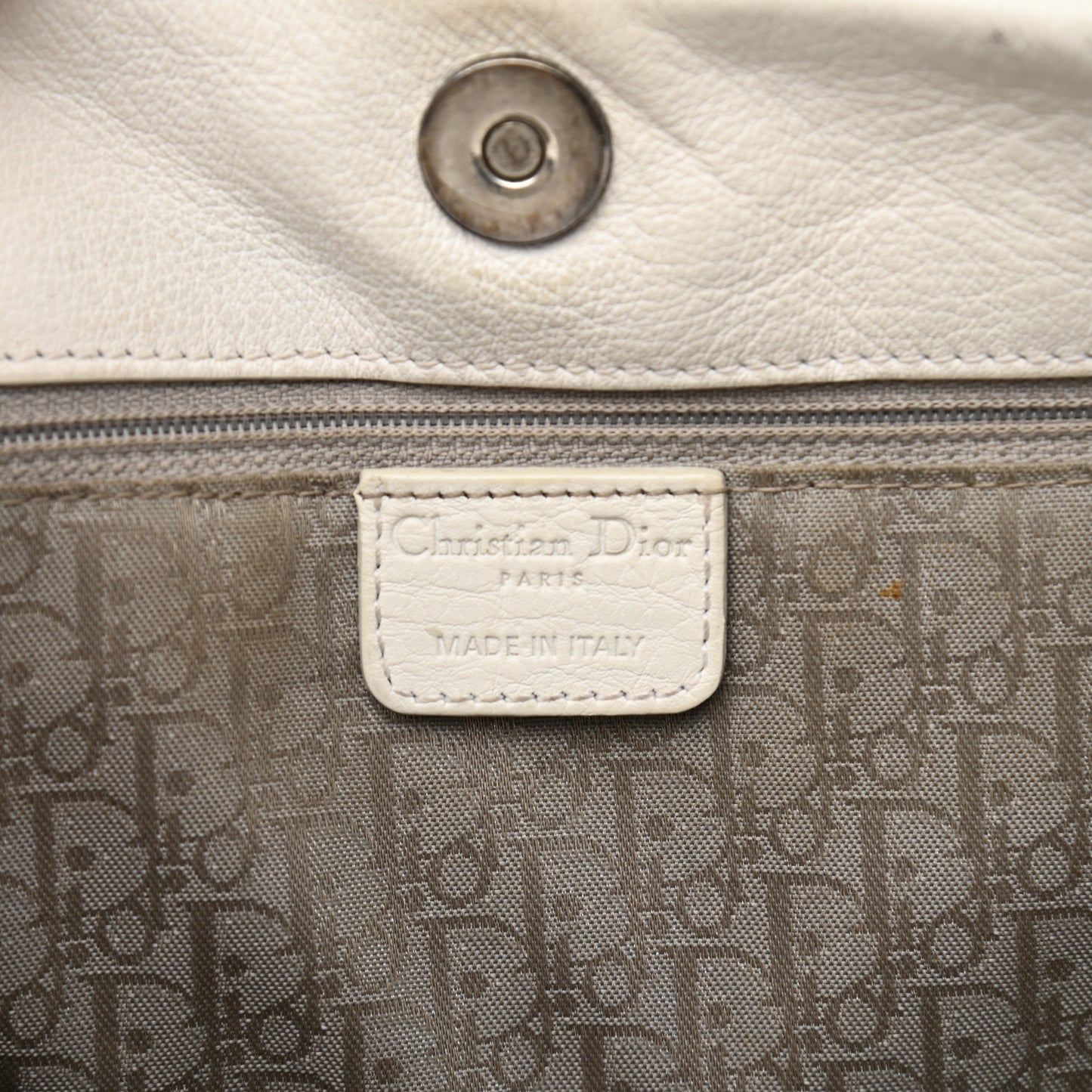 Calfskin Braided Gaucho Double Saddle Bag White