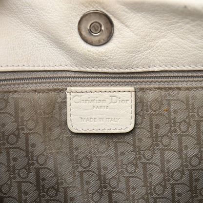 Christian Dior Calfskin Braided Gaucho Double Saddle Bag White 6 of 17