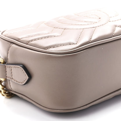 Gucci Calfskin Matelasse Mini GG Marmont Chain Shoulder Bag Porcelain Rose 11 of 12