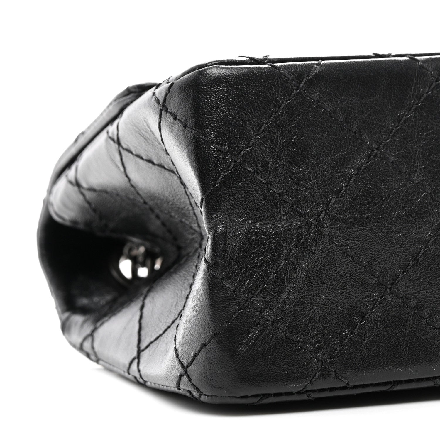 Chanel Aged Calfskin Quilted 2.55 Reissue Mini Flap Black 9 of 12