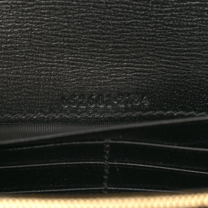 Gucci Azalea Calfskin GG Monogram Bi-Color Debossed Jackie 1961 Chain Wallet Mystic White Black 7 of 10