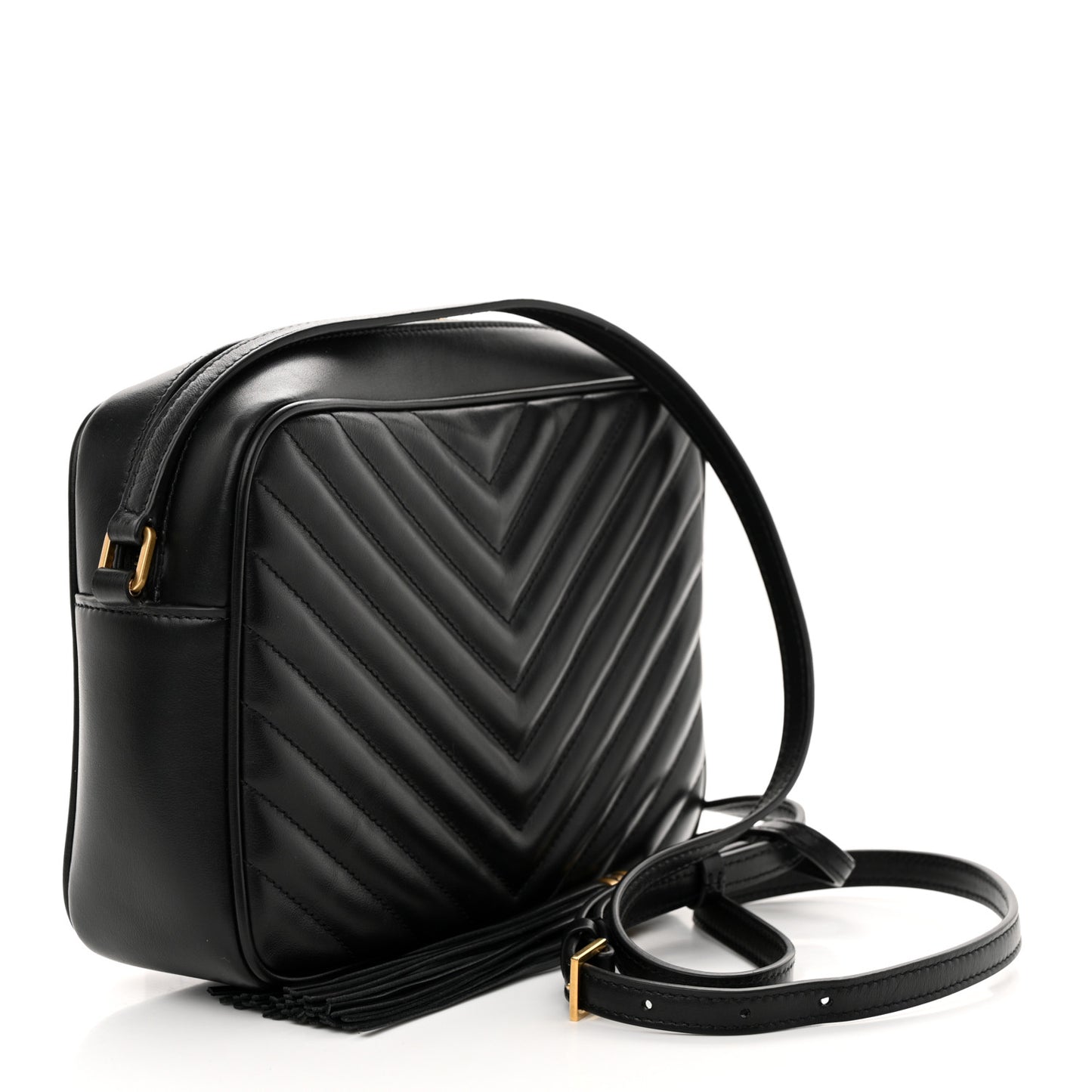 Calfskin Matelasse Monogram Lou Camera Bag Black