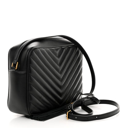 Saint Laurent Calfskin Matelasse Monogram Lou Camera Bag Black 3 of 12