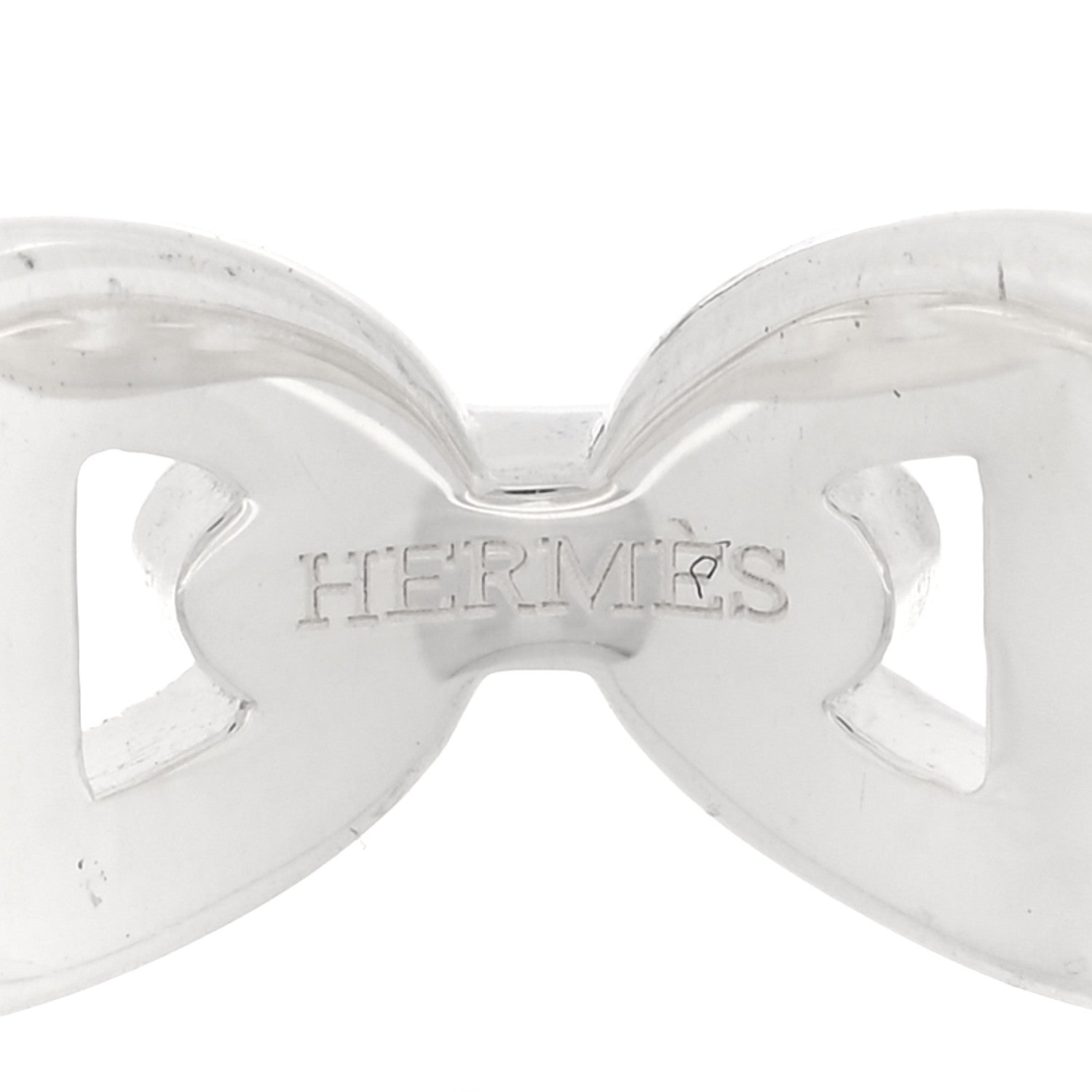 Hermes Sterling Silver PM Chaine d'Ancre Enchainee Band Ring 51 5.75 4 of 9