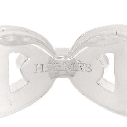 Hermes Sterling Silver PM Chaine d'Ancre Enchainee Band Ring 51 5.75 4 of 9