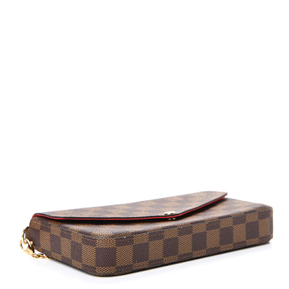Louis Vuitton Damier Ebene Pochette Felicie Chain Wallet 4 of 15
