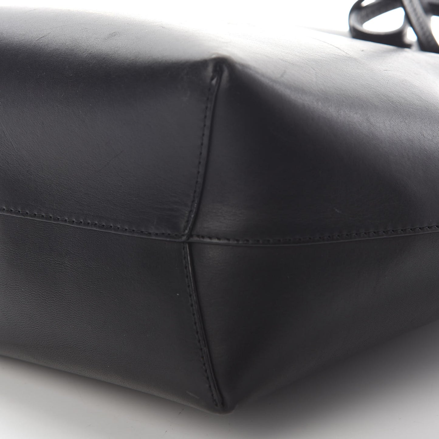 Calfskin Mini Bucket Bag Black Flamma