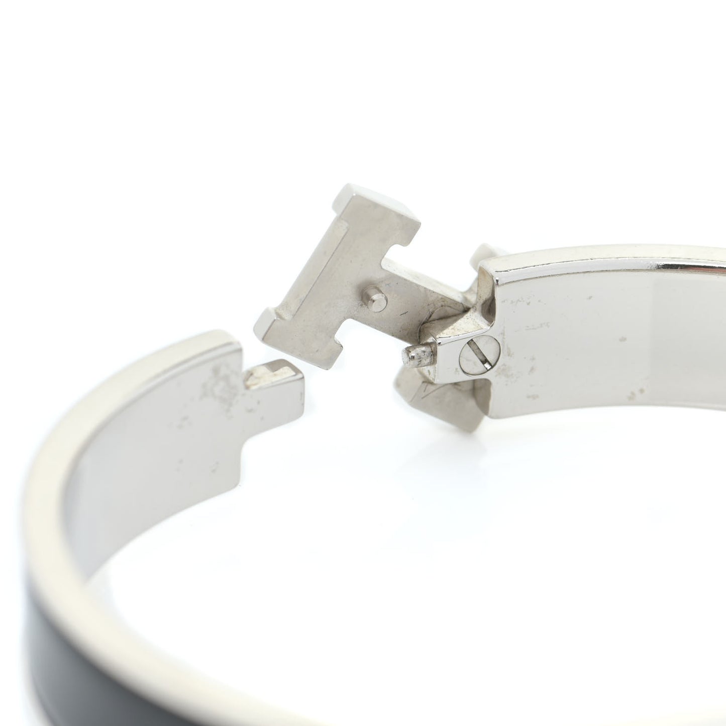 Enamel Narrow Clic Clac H Bracelet GM Black