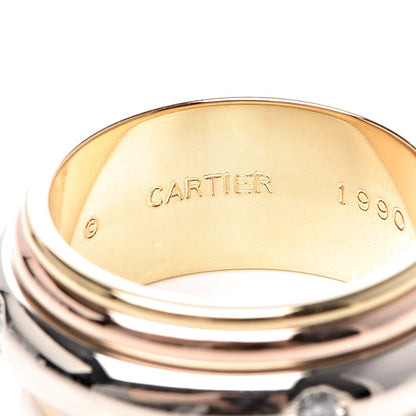 Cartier 18K Pink Yellow White Gold Diamond Spinner Band Ring 52 6 4 of 6