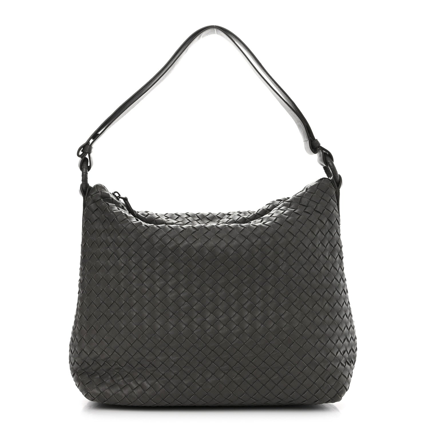 Bottega Veneta Nappa Intrecciato Shoulder Bag Grey 1 of 14