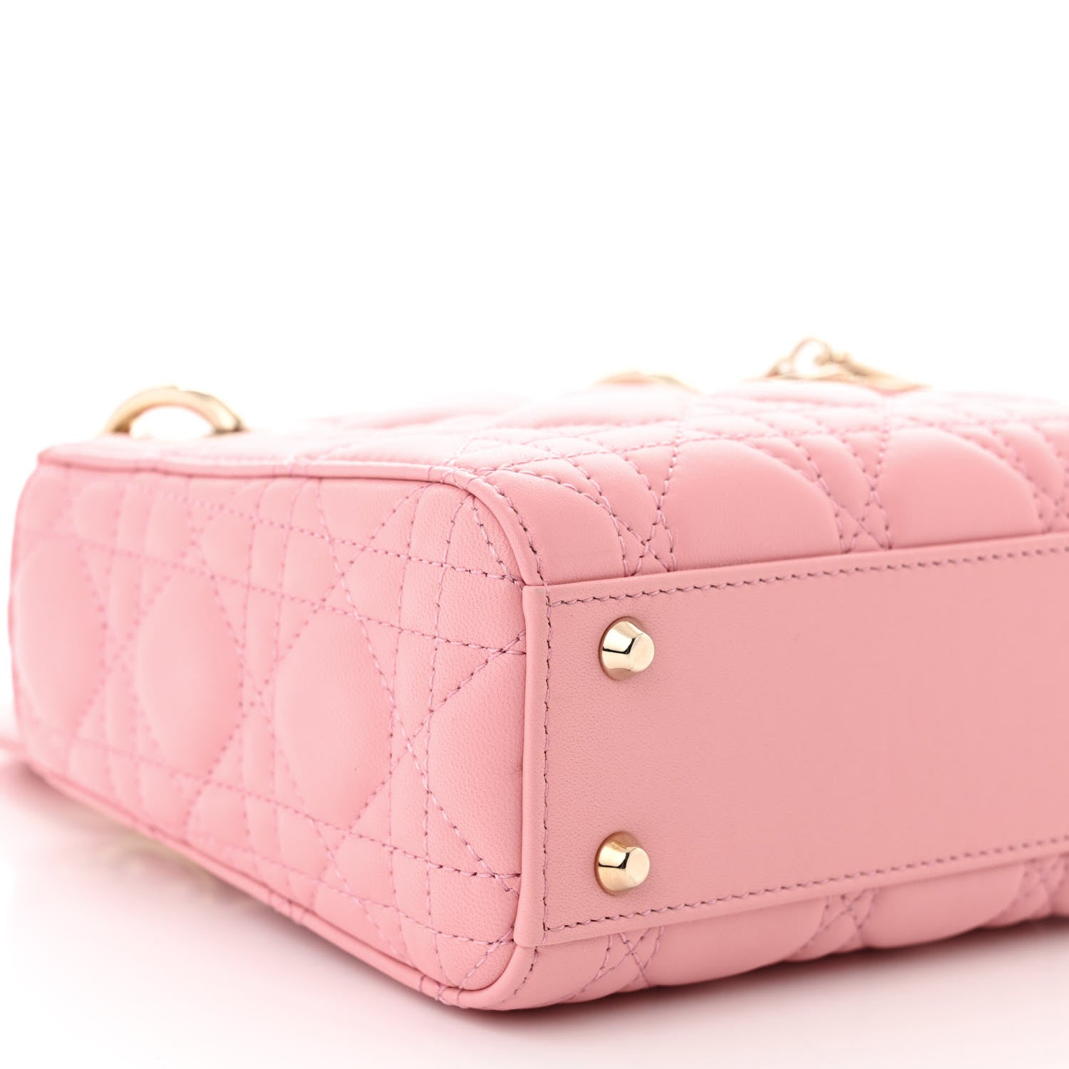 Christian Dior Lambskin Cannage Mini Lady Dior Light Pink 9 of 11