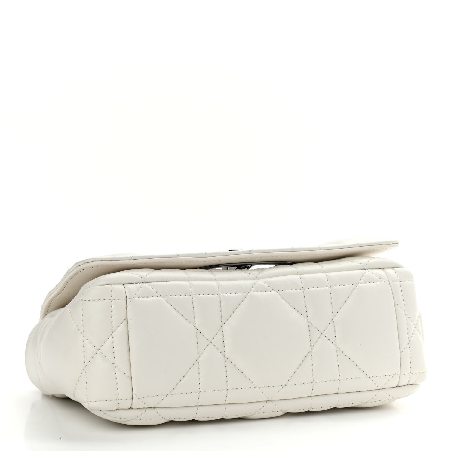 Christian Dior Lambskin Macrocannage Small Dior Caro Bag Ivory 4 of 11