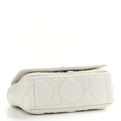 Christian Dior Lambskin Macrocannage Small Dior Caro Bag Ivory 4 of 11
