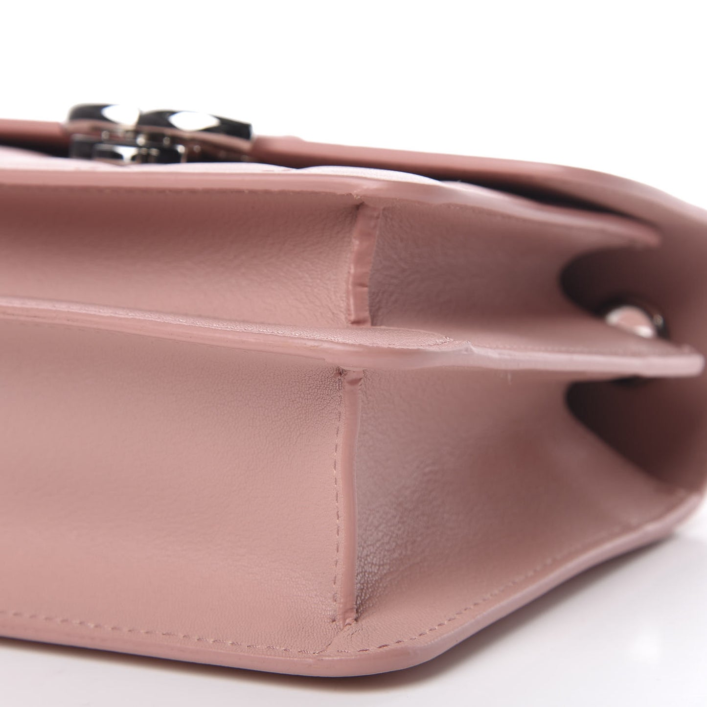 Goatskin Quilted CC Box Flap Pink