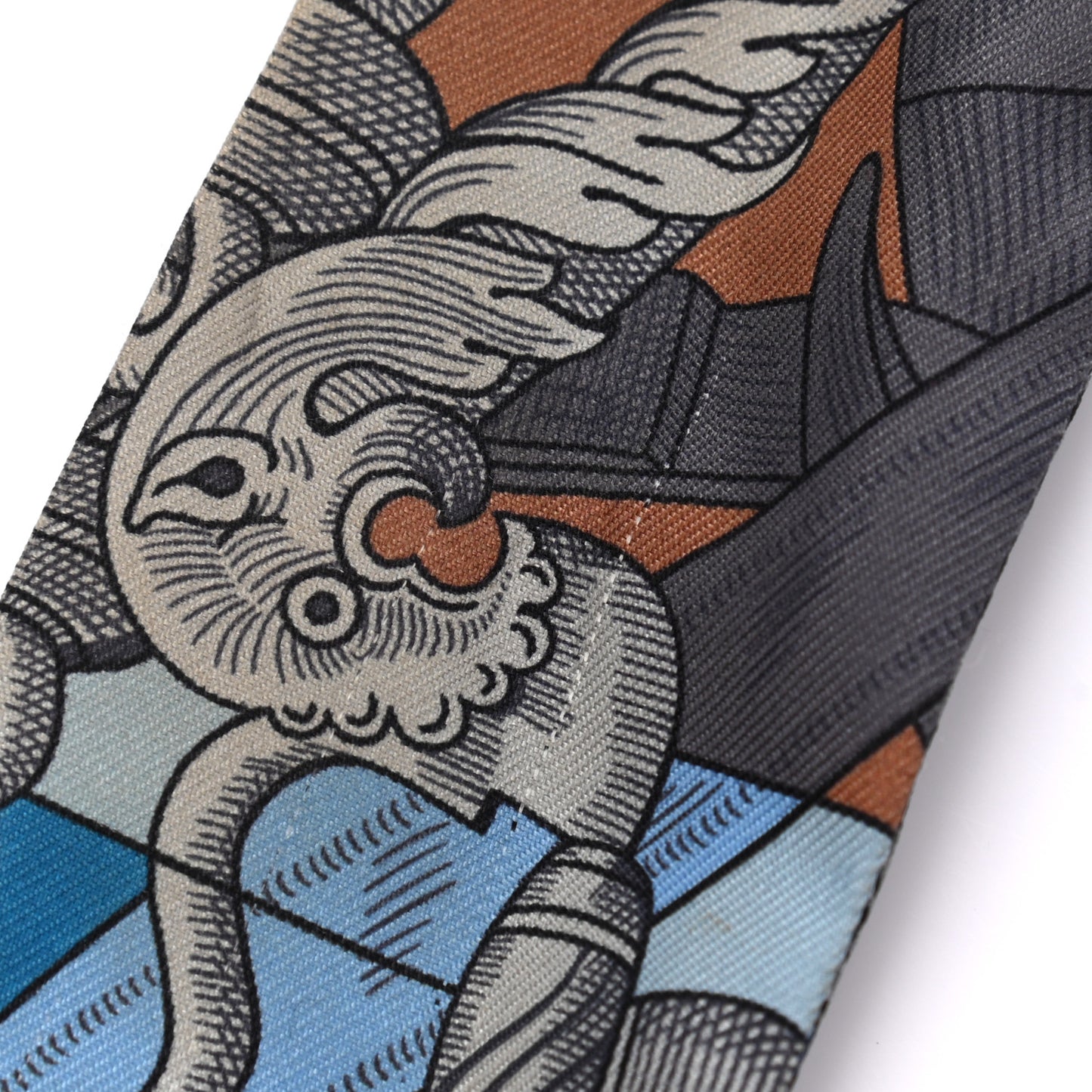 Silk Cavalleria D'Etriers Twilly Marine Canard Beige