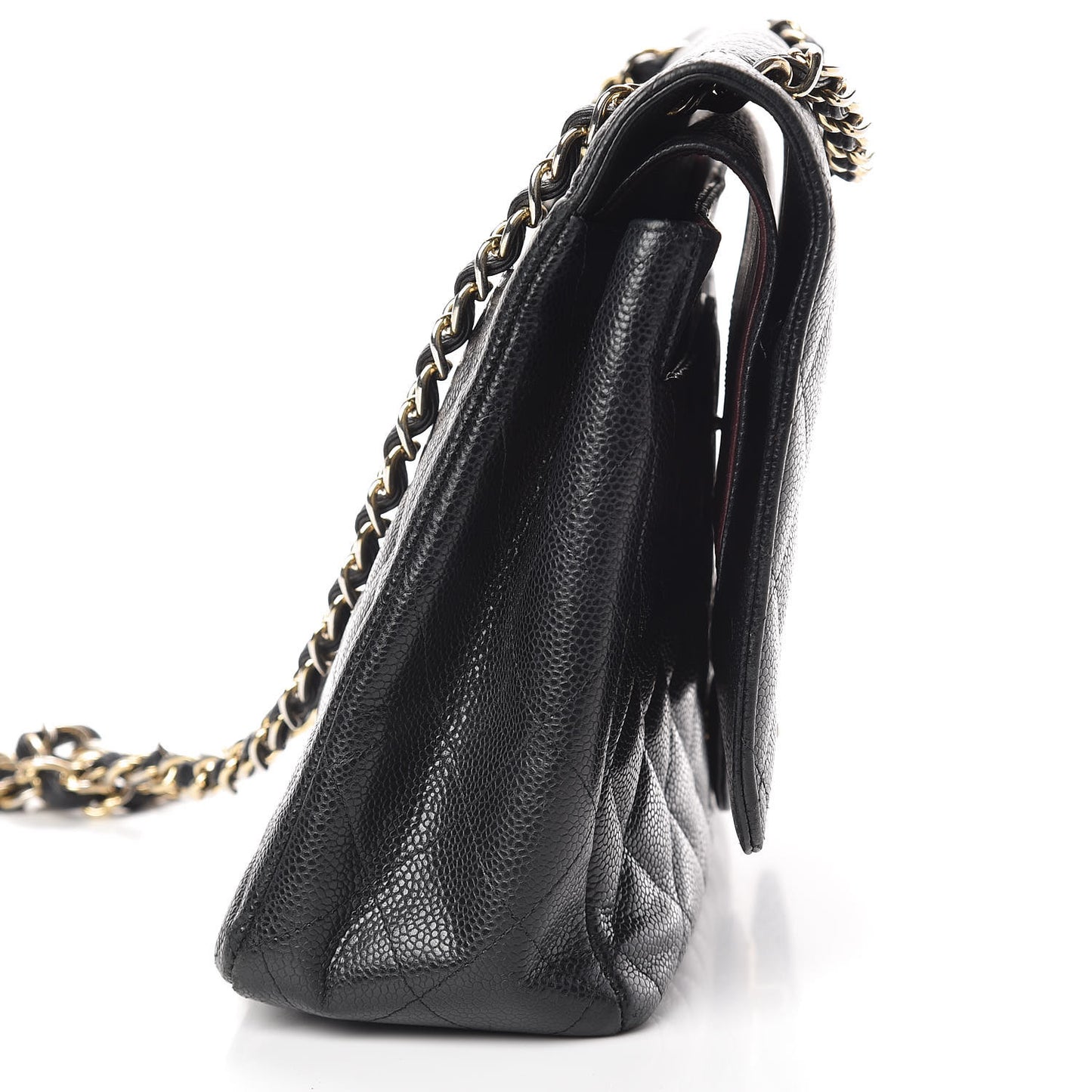 Caviar Quilted Maxi Double Flap Black