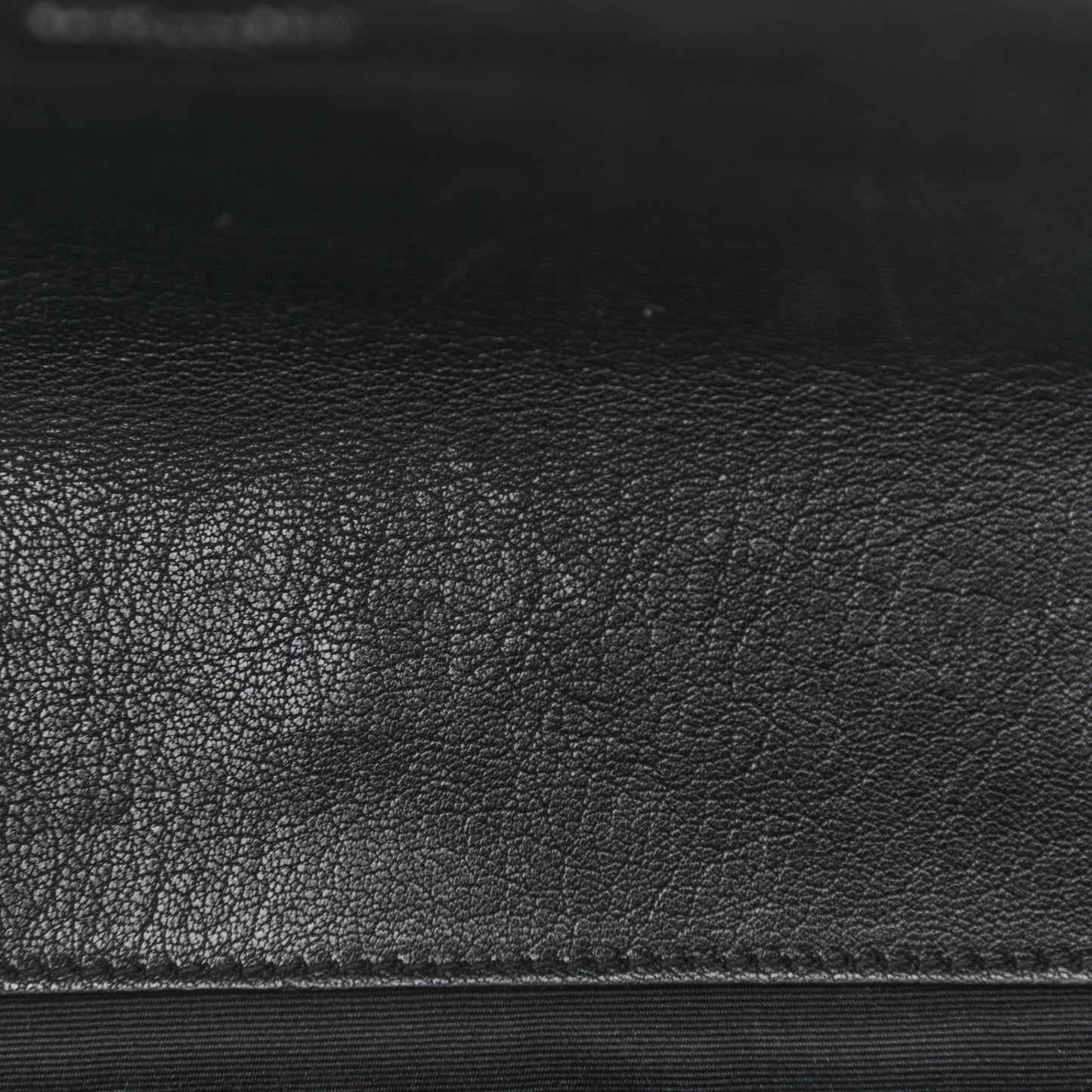 Sheepskin Tri-Quilt Monogram Medium College Bag Black