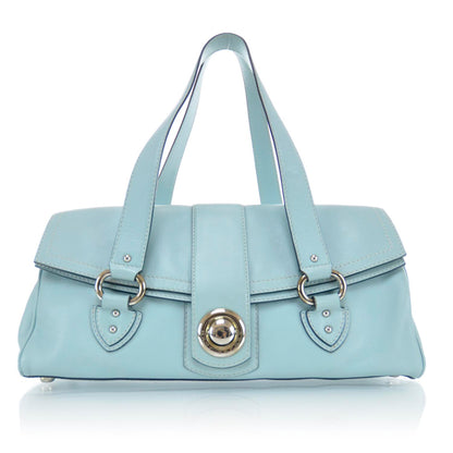 Marc Jacobs Leather Pushlock Satchel Blue 1 of 9