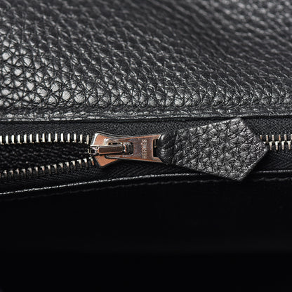 Hermes Taurillon Clemence Retourne Kelly 40 Black 10 of 34