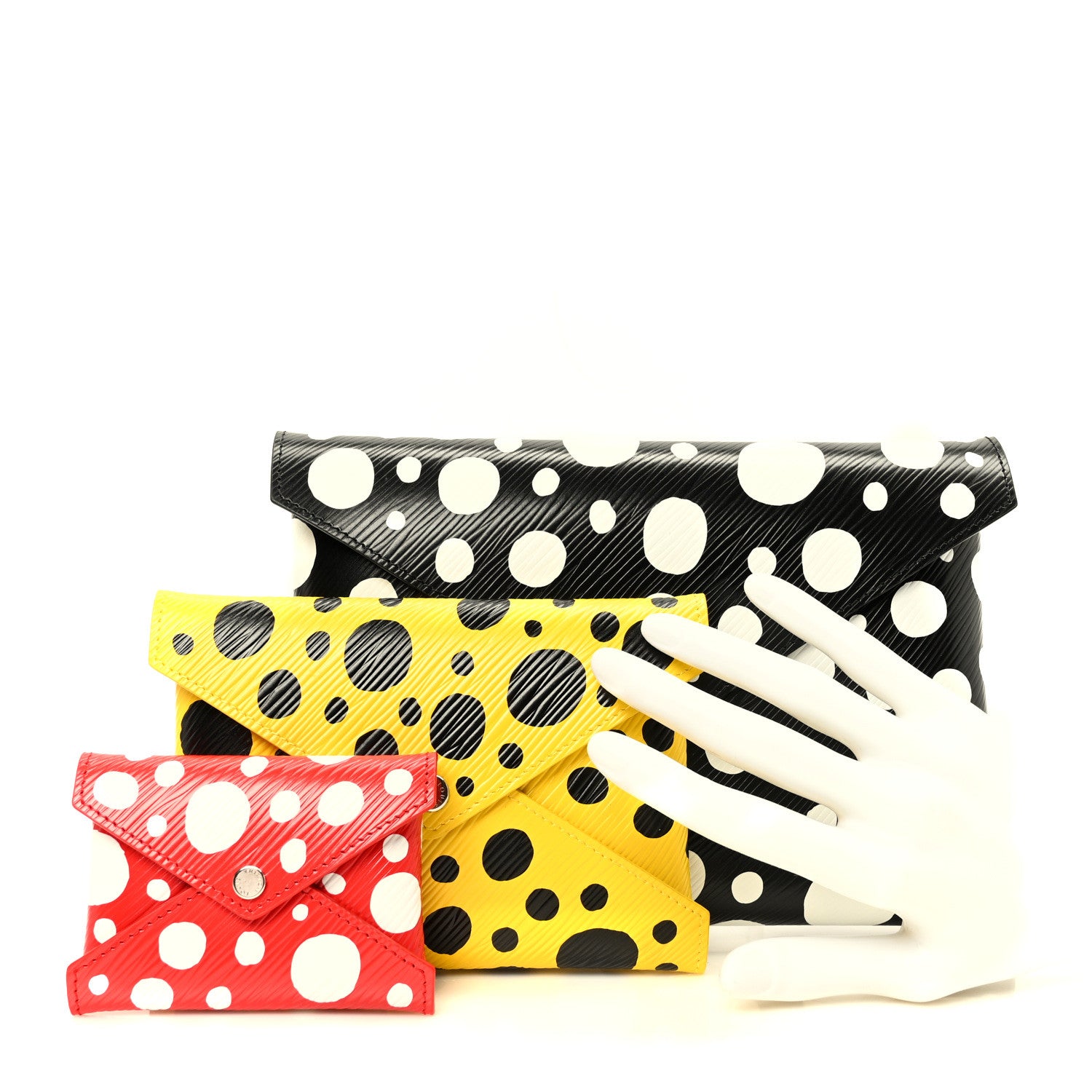 Louis Vuitton LV X YK Epi Kirigami Pochette Set Black Red Yellow 2 of 9