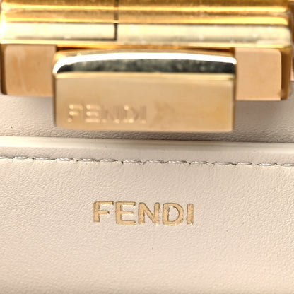 Fendi Vitello Seta Shiny Nappa Medium Peekaboo I SEE U Satchel Azzurro Baby Camelia 6 of 8