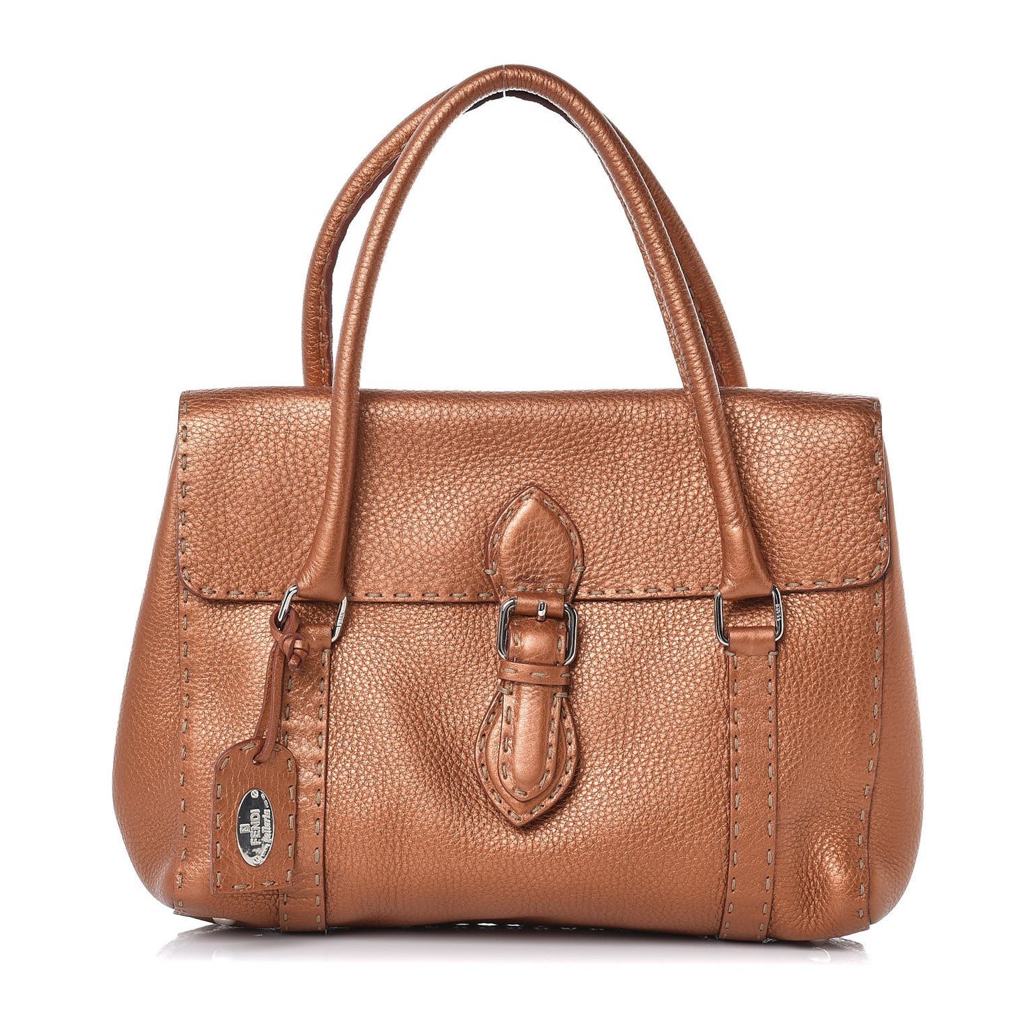 Cuoio Romano Selleria Linda Satchel Bronzo