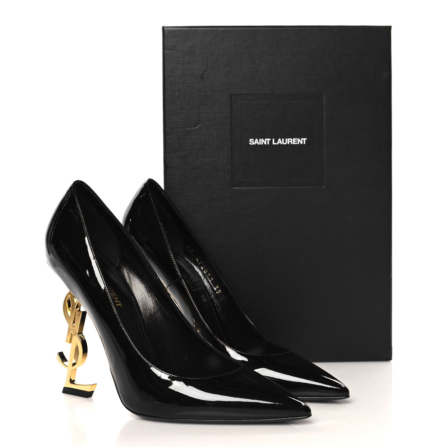 Saint Laurent Patent Opyum 110 Pumps 39 Black Gold 10 of 10