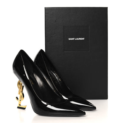 Saint Laurent Patent Opyum 110 Pumps 39 Black Gold 10 of 10
