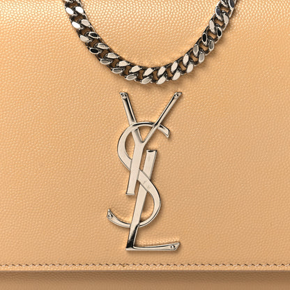 Saint Laurent Grain De Poudre Medium Monogram Kate Satchel Dark Beige 7 of 10