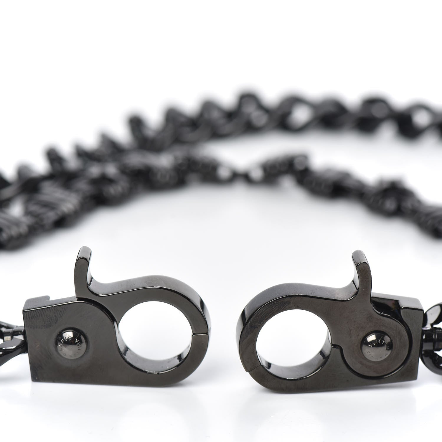 Louis Vuitton Metal Black As Knight Multi Chain Necklace Black 2 of 3