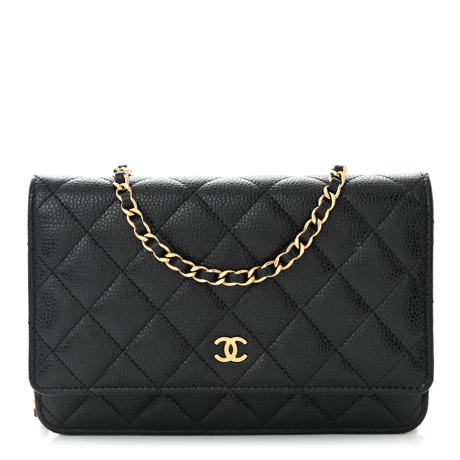 Chanel Caviar Quilted Wallet on Chain WOC Black 1 of 12