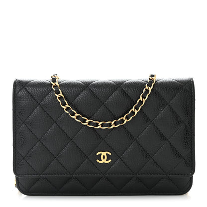 Chanel Caviar Quilted Wallet on Chain WOC Black 1 of 12