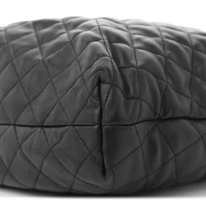 Saint Laurent Lambskin Quilted Maxi Icare Shopping Tote Black 21 of 23