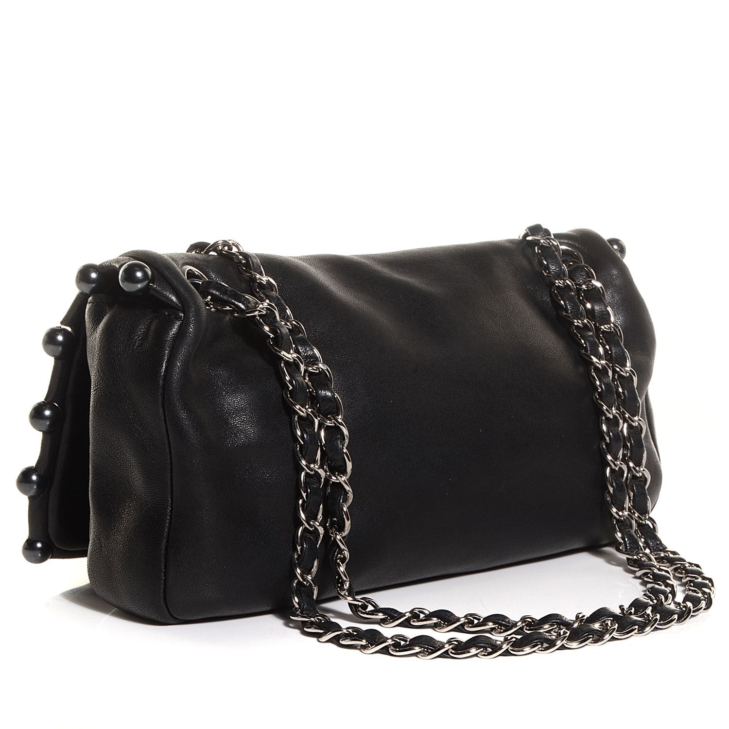 Chanel Lambskin Pearl Obsession Flap Black 3 of 7