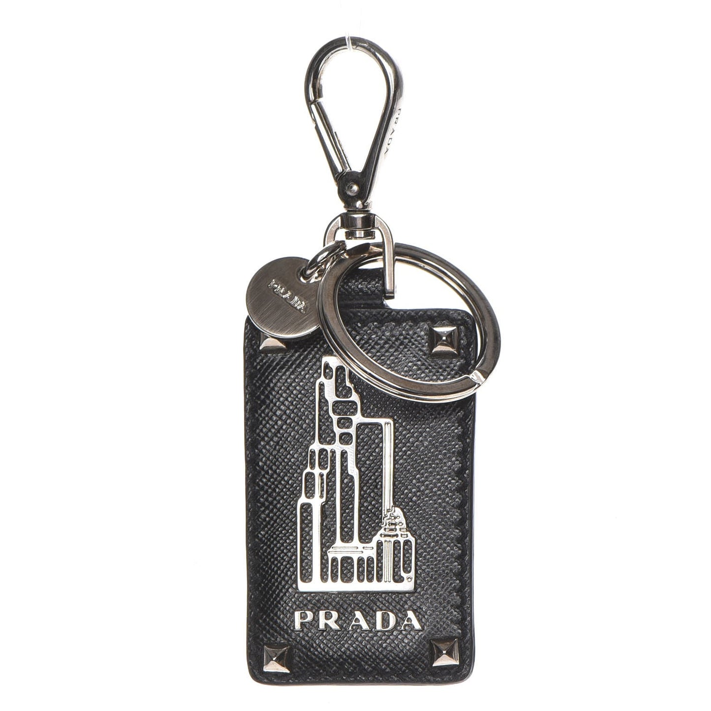 Saffiano Skyscraper Keychain Nero Black