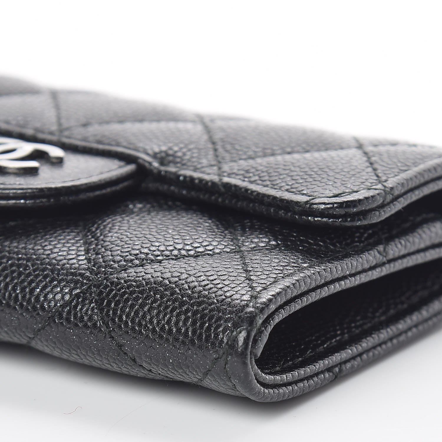 Chanel Iridescent Caviar Flap Quilted Card Holder Black 10 of 11