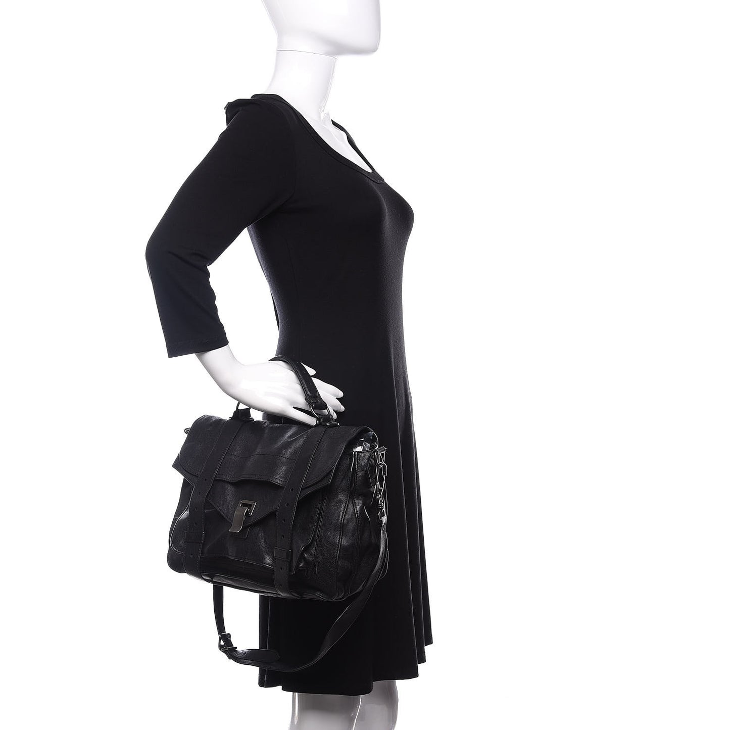 Lambskin Medium PS1 Satchel Black