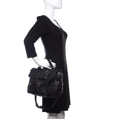 Proenza Schouler Lambskin Medium PS1 Satchel Black 2 of 20