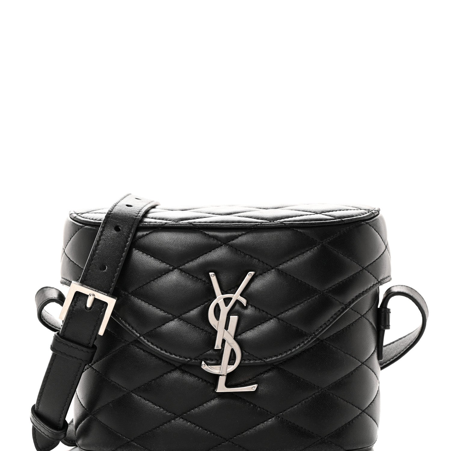 Saint Laurent Lambskin Quilted Monogram June Box Bag Black 7 of 13