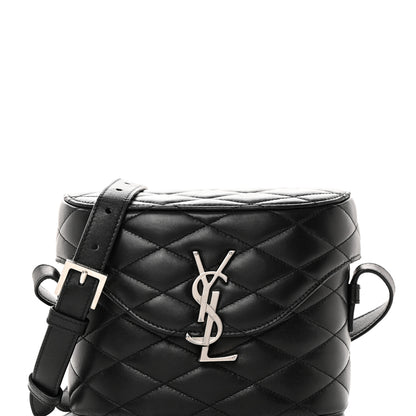 Saint Laurent Lambskin Quilted Monogram June Box Bag Black 7 of 13