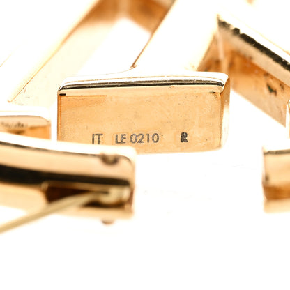 Louis Vuitton Metal Louise Hoop Earrings Gold 4 of 5