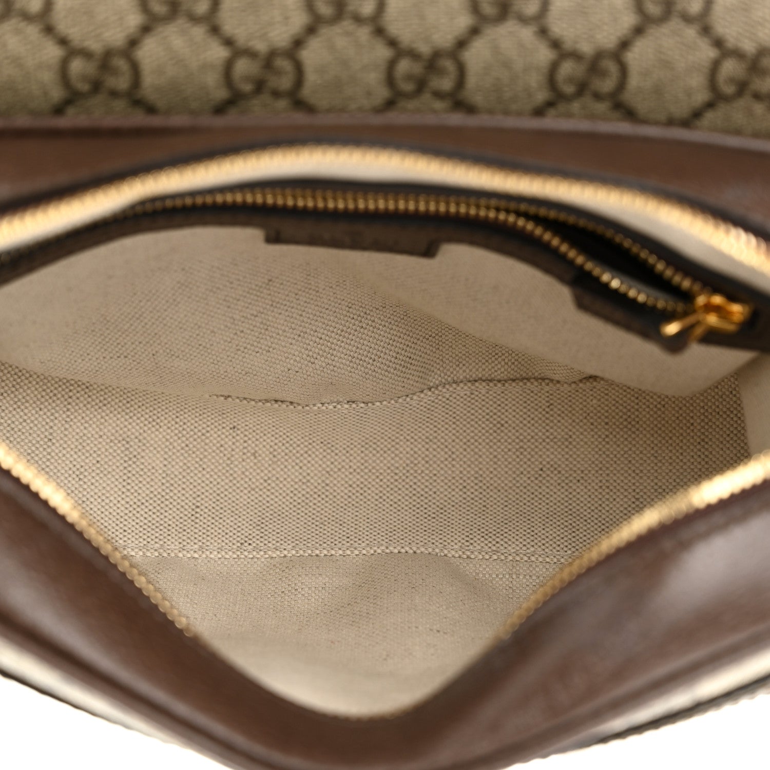 Gucci GG Supreme Monogram Textured Dollar Calfskin Web Studded Mini Ophidia Flap Shoulder Bag Beige Ebony New Acero 6 of 12